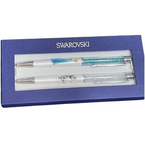 Swarovski Disney Frozen Ana and Olaf Crystal Steel BallPoint Pen set
